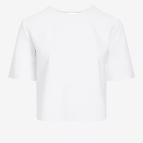 EXPRESS Skimming Ponte Boxy Tee - Picture 2 of 4